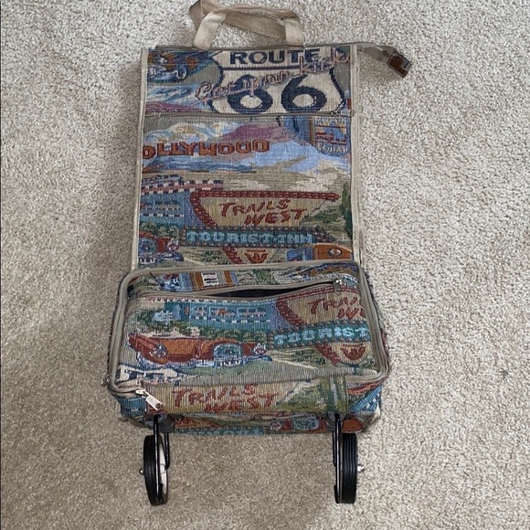 Carpet Bag Cart on Wheels - Picture 3 of 13